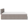 vidaXL Lit ottoman avec matelas taupe 140x190 cm tissu