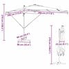 vidaXL Parasol Couleur sable 286 x 285 x 270 cm Aluminium