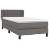 vidaXL Sommier &agrave; lattes de lit avec matelas Gris 80x200 cm Similicuir