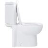 vidaXL Toilette d'angle en céramique pour salle de bains blanc