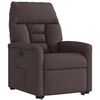 vidaXL Fauteuil inclinable marron fonc&eacute; tissu