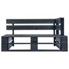 vidaXL Banc d'angle palette de jardin bois noir