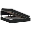 vidaXL Lit avec rangement et matelas Noir 160 x 200 cm Velours