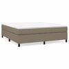 vidaXL Sommier &agrave; lattes de lit avec matelas Taupe 160x200 cm Tissu