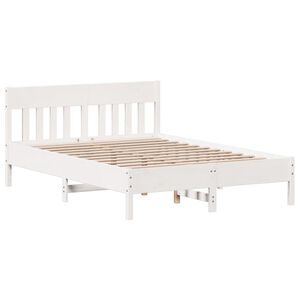 vidaXL Cadre de lit sans matelas blanc 150x200 cm bois de pin massif