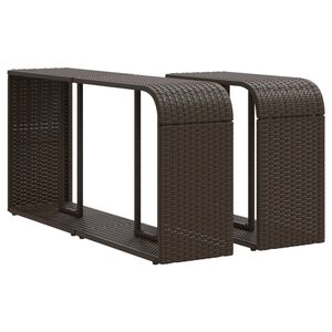 vidaXL Étagères de rangement 2 pcs marron résine tressée