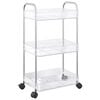 vidaXL Chariot de rangement &agrave; 3 niveaux transparent acrylique