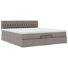 VidaXL Cadre de lit ottoman avec matelas taupe 200x200cm tissu