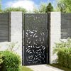 vidaXL Portail de jardin noir 100x175 cm en acier avec motif flamme