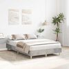 vidaXL Cadre de lit sans matelas gris b&eacute;ton 135x190 cm bois ing&eacute;nierie