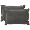 vidaXL Housse de coussin 2 pcs HOUTEN Gris fonc&eacute; 50 x 70 cm Velours