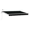 vidaXL Auvent r&eacute;tractable &eacute;lectrique Noir et Blanc 3,5 x 2,5 m