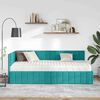 vidaXL Cadre de lit d'angle avec matelas 2 pcs Turquoise Velours