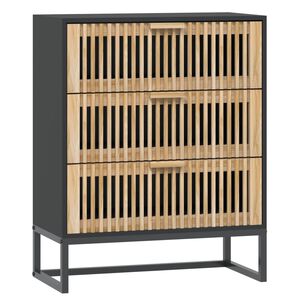vidaXL Buffet noir 60x30x75 cm bois d'ing&eacute;nierie