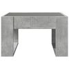 vidaXL Table basse avec LED infini gris béton 50x53x30 cm