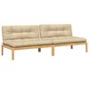 vidaXL Canap&eacute;s centraux palette de jardin 2pcs et coussins bois acacia