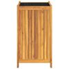 vidaXL Jardini&egrave;re avec doublure 42x42x75 cm bois massif d'acacia