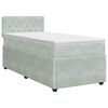 vidaXL Lit boxspring avec matelas Gris clair 100 x 200 cm Velours