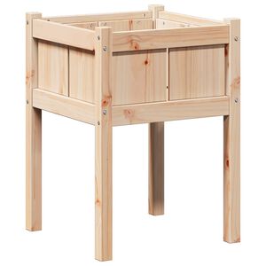 vidaXL Cache-pot de jardin Nature 50 x 50 x 70 cm Bois de pin massif