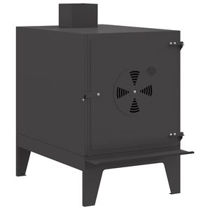 vidaXL R&eacute;chaud de Camping Noir 35 x 50 x 60 cm Acier lamin&eacute; &agrave; froid