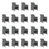 vidaXL Ensemble &agrave; manger de jardin coussins 15 pcs R&eacute;sine tress&eacute;e Gris