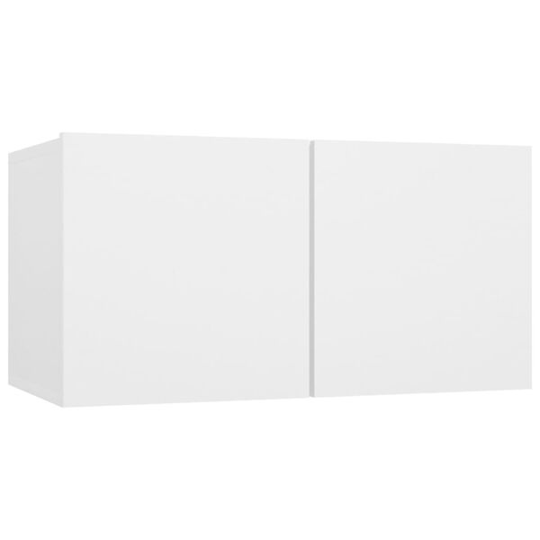 vidaXL Meubles TV 4 pcs Blanc 60x30x30 cm Agglom&eacute;r&eacute;