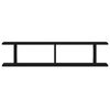 vidaXL &Eacute;tag&egrave;res murales 2 pcs ch&ecirc;ne noir 90x18x20 cm bois d'ing&eacute;nierie