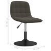 vidaXL Tabouret de bar Gris fonc&eacute; Velours