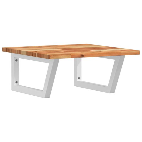 vidaXL &Eacute;tag&egrave;re de vasque murale acier et bois massif d'acacia