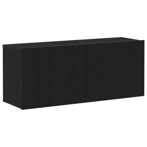vidaXL Ensemble meuble TV 100 x 30 x 41 cm Ch&ecirc;ne noir