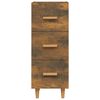 vidaXL Buffet Chêne fumé 34,5x34x90 cm Bois d'ingénierie