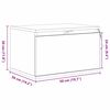 vidaXL Cabinet de chevet mural Ch&ecirc;ne artisanal 50 x 36 x 30 cm