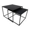 HSM Collection Ensemble de tables basses 2 pcs Carr&eacute; Noir