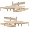 vidaXL Cadre de lit sans matelas 135x190 cm bois de pin massif