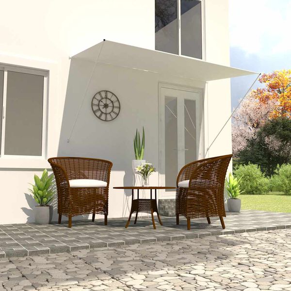 vidaXL Auvent r&eacute;tractable 250x150 cm Cr&egrave;me