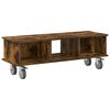 vidaXL Meuble TV 100 x 35 x 35 cm Ch&ecirc;ne fum&eacute; Bois d'ing&eacute;nierie