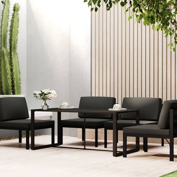 vidaXL Table &agrave; d&icirc;ner d'ext&eacute;rieur Anthracite 120x60x66 cm Aluminium