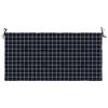 vidaXL Coussin de banc de jardin carreaux noir 120x50x4cm tissu oxford