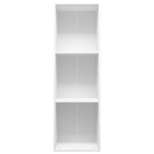 vidaXL Biblioth&egrave;que/Meuble TV Blanc 36x30x114 cm Bois d'ing&eacute;nierie