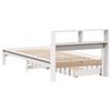 vidaXL Lit biblioth&egrave;que sans matelas blanc 90x200cm bois de pin massif