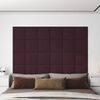 vidaXL Panneaux muraux 12 pcs Violet 30x30 cm Tissu 1,08 m&sup2;