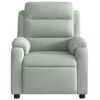 vidaXL Fauteuil inclinable électrique gris clair velours