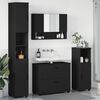 vidaXL Ensemble de mobilier de salle de bain avec tiroir 4 pcs Noir