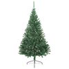 vidaXL Sapin de Noël artificiel moitié avec support vert 180 cm PVC