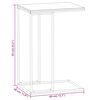 vidaXL Table d'appoint Noir 40x30x59 cm Bois d'ingénierie