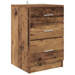vidaXL Cabinet de chevet Bois ancien 40 x 40 x 63 cm Bois d'ing&eacute;nierie
