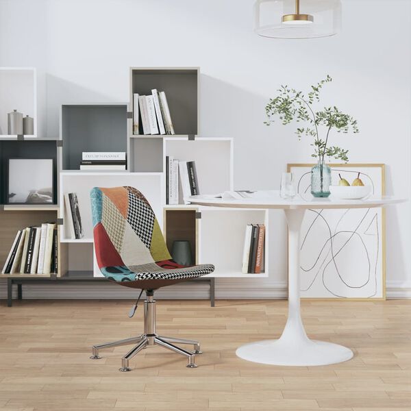 vidaXL Chaise pivotante de salle &agrave; manger Patchwork Tissu
