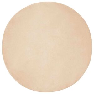 vidaXL Tapis en Fourrure Synth&eacute;tique de Lapin Olite Beige &Oslash; 100 cm