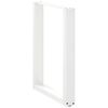 vidaXL Pieds de table &agrave; manger en U, 3 pi&egrave;ces, blanc, 70 x (72-73) cm, acier