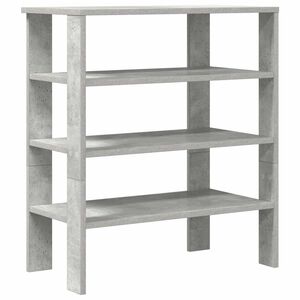 vidaXL &Eacute;tag&egrave;re &agrave; chaussures gris b&eacute;ton 61x32x70 cm bois d'ing&eacute;nierie